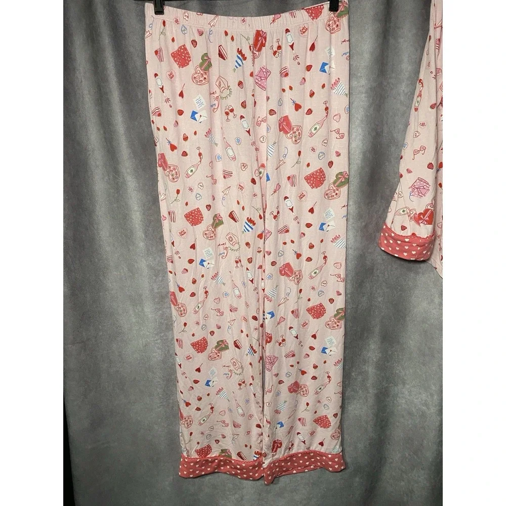 Kate Spade New York Pink Love Valentine Sweet Treats Novelty Pajama Sz Small